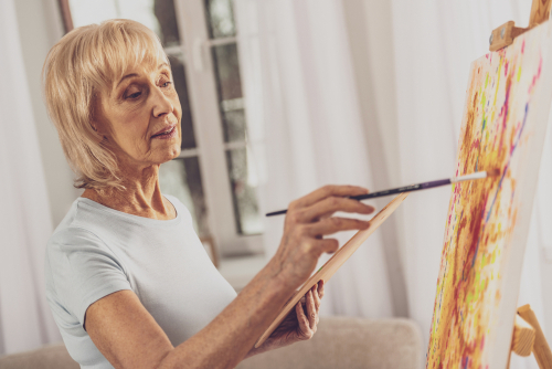 woman painting