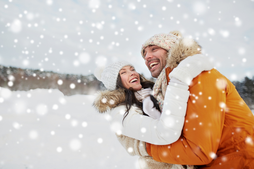 Couple Enjoying Snow