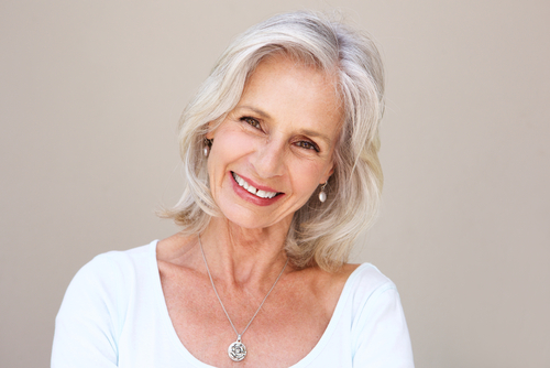 Elderly woman smiling